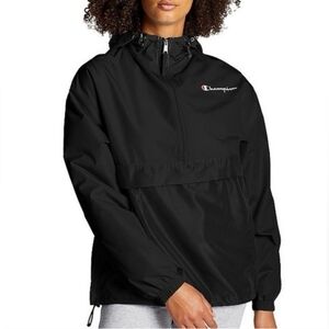 Champion Women's Packable Print Jacket, Wind- and Water-Resistant Hooded Jacket,
